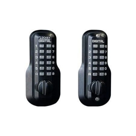 EZ Mechanical Keyless Combination Deadbolt Lock Double Combination Jet Black Marine Grade